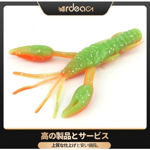 ARDEA 9pcs Soft Bait 60mm 1.8g Fishing Lure Artificial bait Worm Silicone craws Protein soft shrimp lure