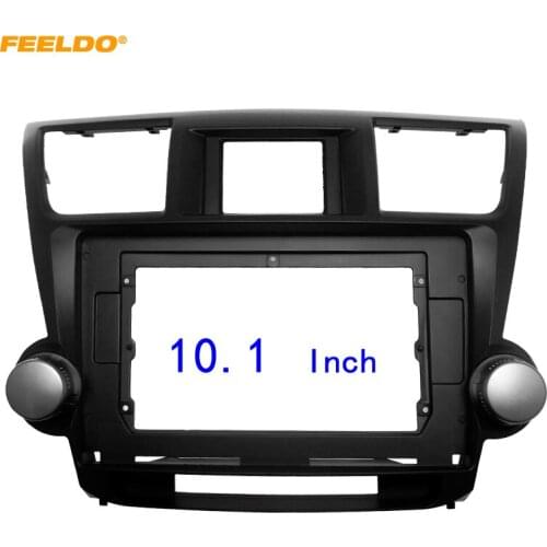 FEELDO Car Audio Fascia Frame Adapter For Toyota Highlander/Kluger 2DIN 10.1" Big Screen DVD Dash Fitting Panel Frame Kit