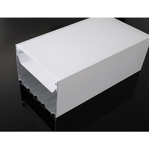 Free shipping new design big size aluminum channel with cover and end caps and suspended cable 2m/pcs 20m/lot