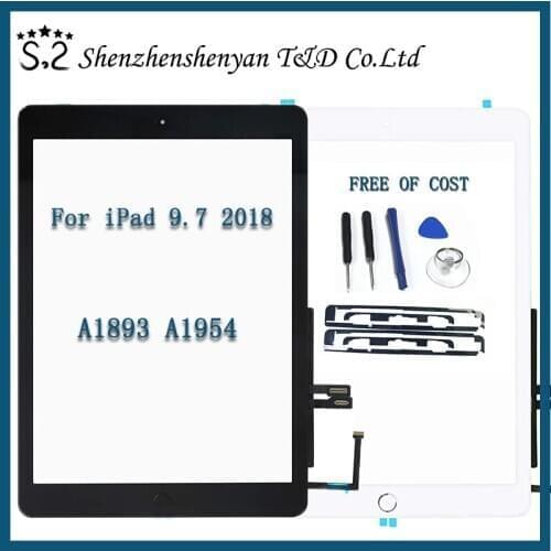 For iPad 2018 Touchscreen Digitizer For iPad 6 iPad 9.7 Touch Screen Glass Panel Replacement Sensor A1893 A1954