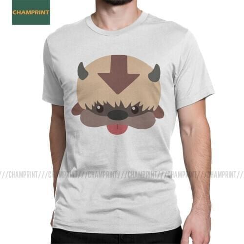 Yip Yip Appa Avatar The Last Airbender T-Shirt Men Aang Fire Air Earth Water Cotton Tee Short Sleeve T Shirts Birthday Gift Tops