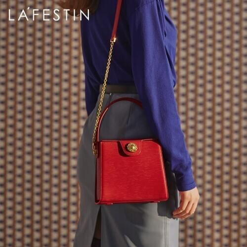 LAFESTIN Bag women 2020 new trendy one-shoulder messenger handbag fashion all-match retro box small square bag High-quality