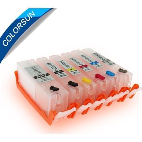 6 Color PGI550 CLI551 refillable ink cartridge compatible For Canon MG6350 MG7150 MG7550 IP8750 with ARC chip