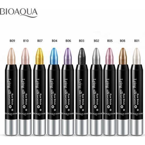 10Pcs/lot Professional Makeup Highlighter Eyeshadow Pencil Set Eye Shadow&Liner Combination Make Up Rotate Glitter Eyeliner Pen