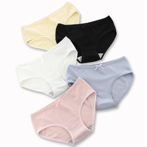 New Arrived 4Pcs/Lot Girl Panties Underwear Cotton Lingerie Soft Comfortable Bowknot Cartoon Panty Wholesale 784-4