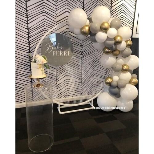 1pcs) mental Round Cylinder Plinths white Cylindrical & Flower Stand Display Plinths for Exhibitions Events Weddings senyu2178