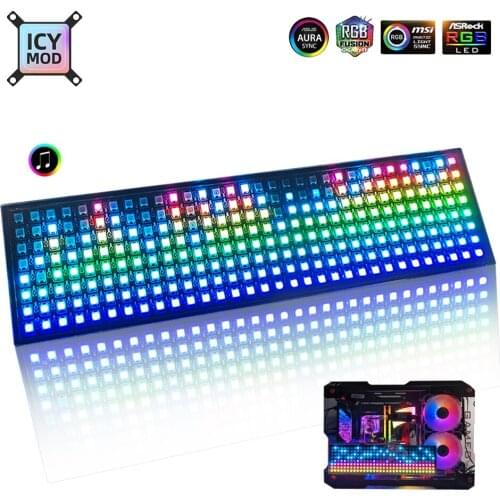 Music SYNC Panel Argb PC Case Lighting Pad PSU Plate DIY Musical Ryhthm Synchronize Cabinet MOD Shroud Spectrum Mirror Plate 5V