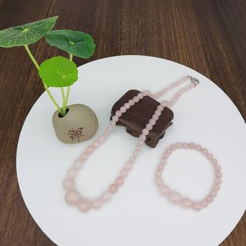 Natural Round Amethyst Rose Quartz Gemstone Party Wedding Wealth For Jewelry DIY Jewelry Box Bracelet Necklace Vintage Jewelry