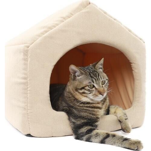 Drop shipping Dog House Cozy Dog Bed Puppy Kennel Pet Sleeping Bed Cat Cushion Kitten Mats Cats House Kennel Nest Pet Products