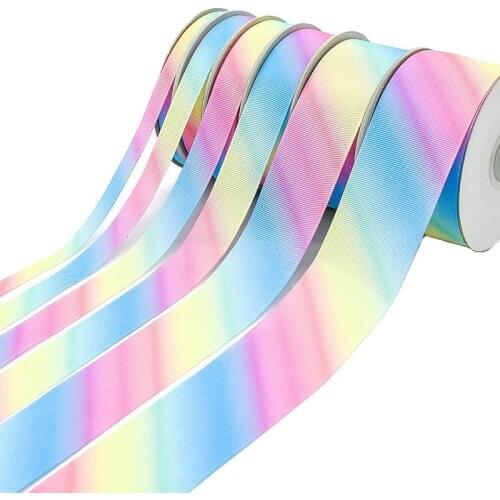 Size 22 Innovative Rainbow DIY Gradient Ribbon Christmas Halloween Wedding Birthday Party Handmade Craft Ribbon