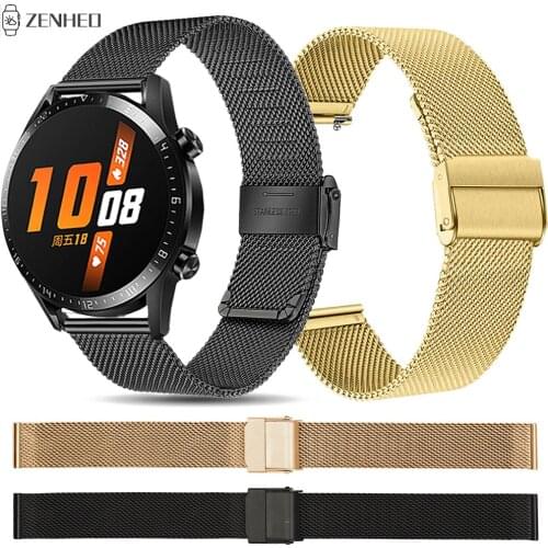 22mm Milanese Watchband For Huawei Watch GT GT2e GT2 46mm Stainless Steel Bracelet Strap for Huawei Honor Magic Watch 2 46mm