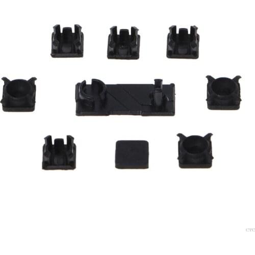 Rubber Feet Plastic Button Screw Cap Cover Set Replacement for Sony Playstation PS3 Slim 2000 3000 Controller