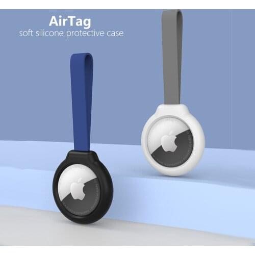 Lanyard Silicone Case For Apple Airtags Protective Cover For Apple Locator Tracker Anti-Scratch Device Compatible with Air Tag