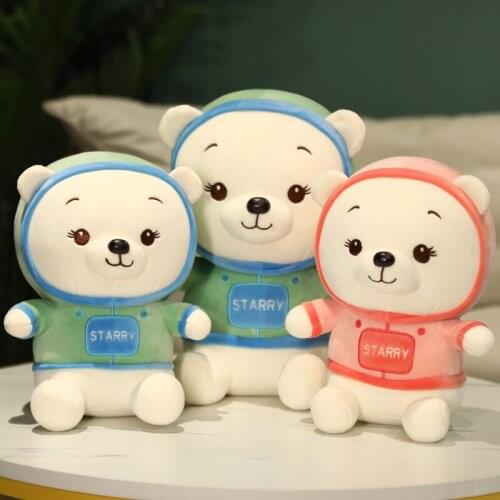 Super Cute 30/35/40/50CM Soft Stuffed Astronaut Bear Dressing Up Plush Space Bear Children Plushie Toys For Kids Gifts