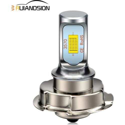 RUIANDSION 1Pcs p26s LED Scooter Speed Moped Healight Motorbike Harvester Fog Lamp 1200Lm COB 10V-30V 12V 24V 7.2W White 6000K