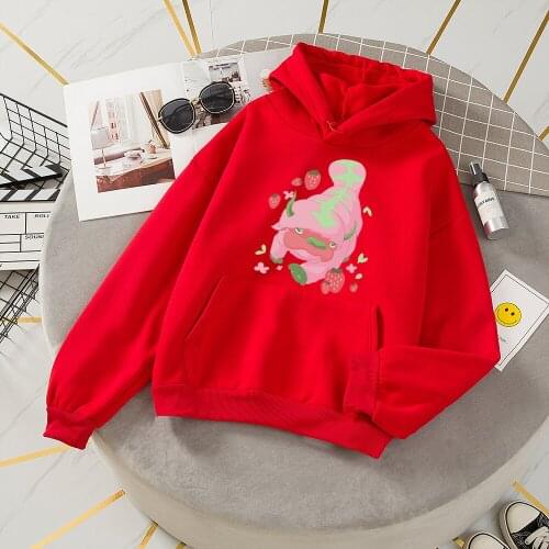 Hoodies Oversized Print Kangaroo Pocket Sweatshirts Harajuku Autumn Winter Vintage Korean Pullovers Women Sweatshirt