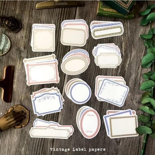 Vintage Wild Border Collage Label DIY scrapbooking junk journal base collage diary happy plan decoration material