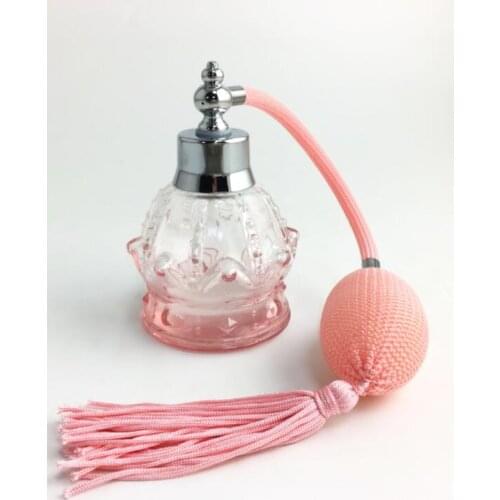 Vintage atomizer perfume bottle Travel Portable Glass Perfume Vintage Crystal Spray Atomizer Glass Bottle Lady Gift