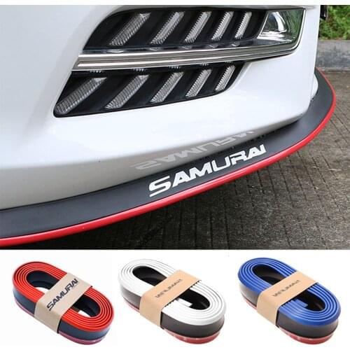 2.5M Front Car Bumper Protector Rubber Car Protector Front Bumper Guards Lip Mouldings Splitter Chin Body Auto Bumper Exterior