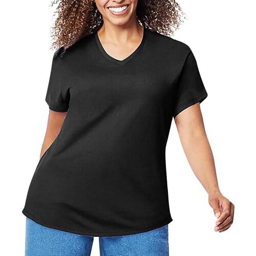 High Quality Tops Basic Plain Shirts for Women Oversized T shirt Top Women Leopard Pocket Plus Size Clothing Woman Tshirts