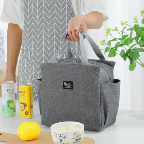 Women Insulated Oxford Lunch Bag Coolbag Work Picnic Female Food Storage Lunchbox Ladies Girls Portable Case Thermos Tote