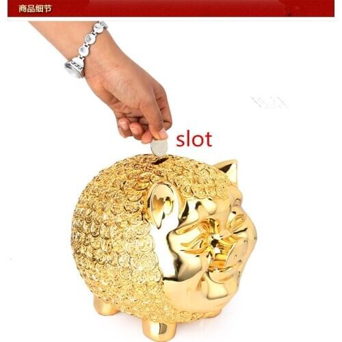 GOLDEN PIG PIGGY BANK HOME DECORATIONS ARTS AND CRAFTS NEW CREATIVE BIRTHDAY PRESENT NEW YEAR DECORATION GIFTS HOME DECORATION
