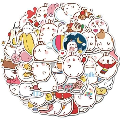 10/30/50PCS Cute Rabbit Children Cartoon Graffiti Stickers Suitcase Notebook Skateboard Waterproof Stickers Toys Wholesale