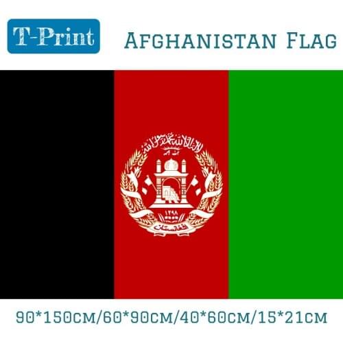 10PCS Flag 90*150cm/60*90cm/40*60cm/15*21cm 5*3FT Afghanistan Flag Afghan Polyester Flag