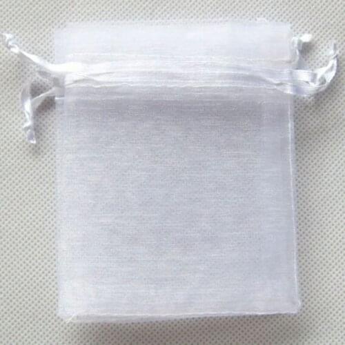 100/500pcs/lot White Drawstring Organza Bags 7x9 9x12 10x15 13x18 Wedding Birthday Party Jewelry Gift Christmas Bags Pouches 5z