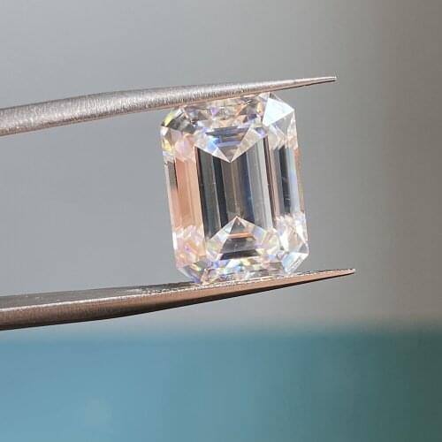 10x14mm 8cts Emerald Cut VVS1 D Moissanite Diamond Loose Lab Created Stone For Ring Making
