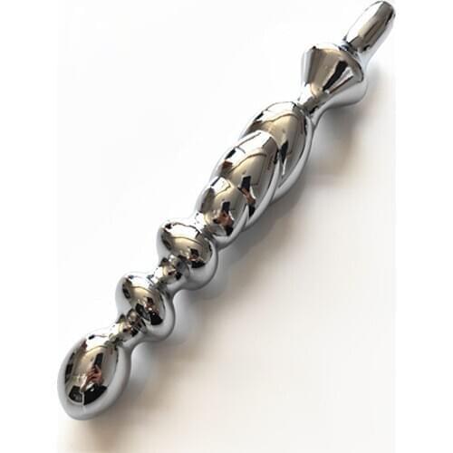 190*29*10mm Gourd Anal Plug Metal Butt Plug Massage Stick G Spot Expansion Masturbation Anal Penis Adult Sex Erotic Toys