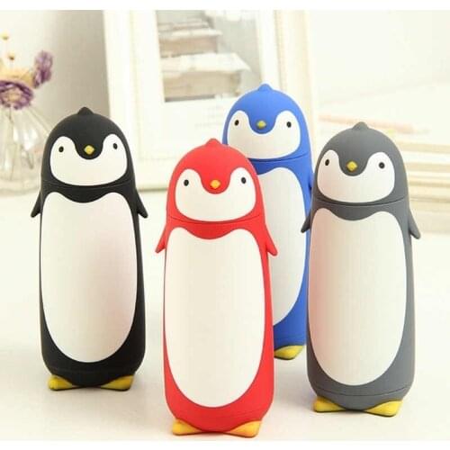 280ml Creative Lovely Penguin Thermos Cup Children Portable Stainless Steel Vacuum Flask Outdoor Travel Cartoon Water Bottle Mug