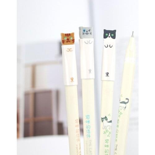 3pcs Kawaii Pen Cat Cute Gel Pen for School Stationery Student Writing Gift Prizes Stationery Pens School Office Accessories