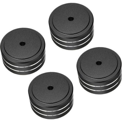 4Pcs HIFI AMP Speaker Feet Damper Turntable Pad Base 40x20mm DAC Aluminum Isolation Amplifier Shock Absorber W/ Rubber Ring