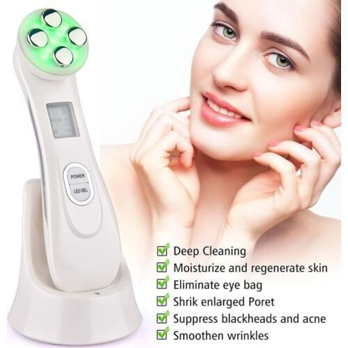 Face Skin EMS machine Mesotherapy RF skin Rejuvenation Microcurrent Ultrasonic Facial LED Photon Skin Face Tighten Beauty Tool