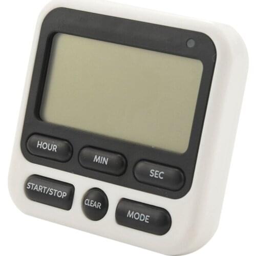 Digital Kitchen Timer with Mute/Loud Alarm Switch ON/OFF Switch, 12 Hour Clock & Alarm, Memory Function Count Up & Count Down fo