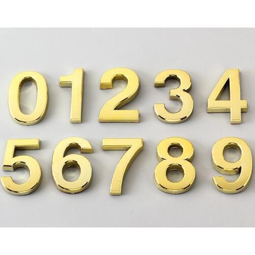 Door Address 5CM Sign High Quality Number Hotel Digits Sticker 0-9 Modern Number Plate Popular Room Number