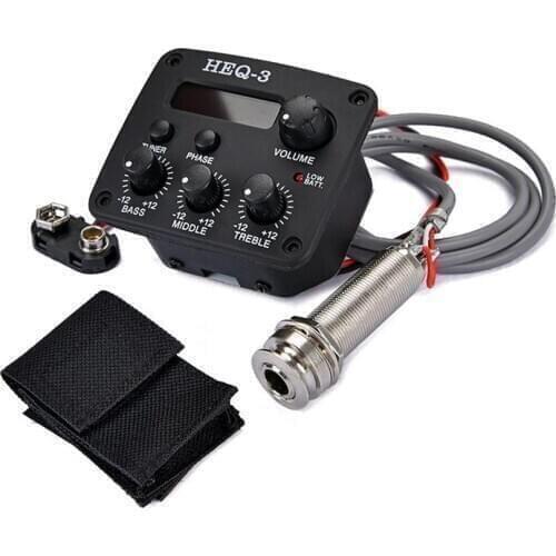 Guitar Pickup Three-Stage Auto Tuning Mode Manual EQ Equalizer Pickup For Folk Guitar