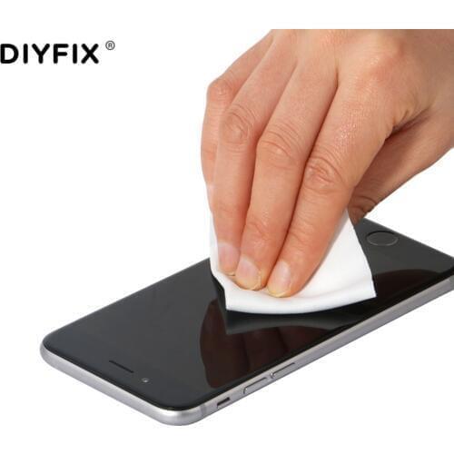 DIYFIX 140Pcs/Bag Phone LCD Screen Cleaning Tool Dust Free Cloth 9x9cm Soft Cleanroom Wiper for Class 1-10000 Clean Rooms