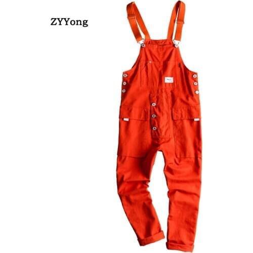 ZYYong Fashion Mens Torn Jeans Mens Bib Overalls Jumpsuit Casual Retro Overalls Trend Overalls Overalls Multicolor Casual Bib