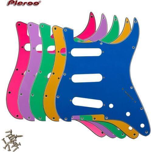 Pleroo Custom Guitar pickgaurd - For 72' 11 Screw Hole Standard St SSS Guitar pickguard Scratch Plate , Eight color