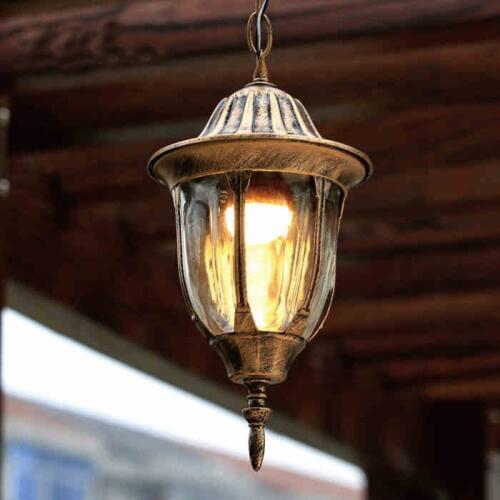 Outdoor Lights Aluminum pendant lights Iron Single Head Garden Villa Garden Loft Bar lighting black gold pendant lamps ZA