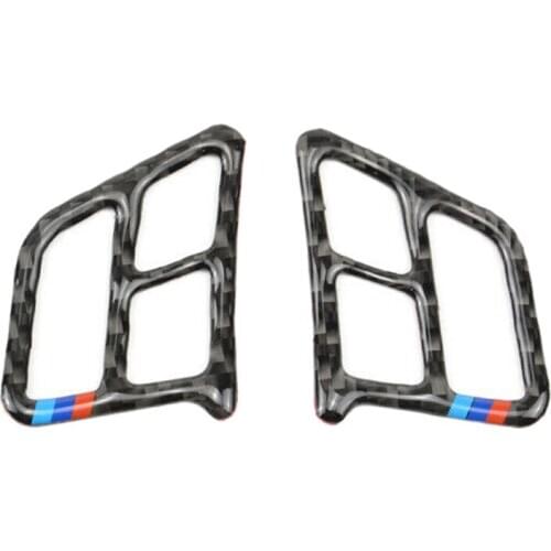 NEW-For BMW 3 Series E90 E92 2005-2012 Steering Wheel Button Cover Carbon Fiber Trim