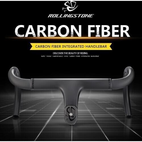 Rollingstone 2020 new road bike one broken wind carbon fiber bending handle aerodynamics about 340g road handlebar With washer