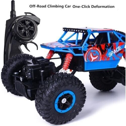 Alloy 2.4G One-key Lifting Double Motor power Four-Wheel Drive Climbing Stunt Buggy Mountain Drift Shock absorber Spring
