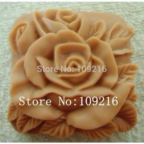 Wholesale!!!1pcs 6.5x5.5x3.0cm Rose(Zx239) Silicone Handmade Soap Mold Crafts DIY Mold