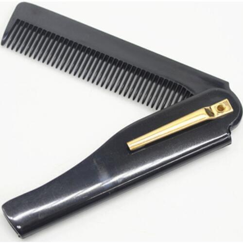 Portable Folding Pocket Clip Hair Moustache Beard Comb Travel Lightweight Comb Fold Comb Men Women Beauty Handmade