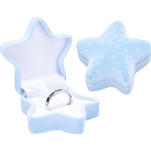 1pcs Lovely Velvet Jewelry Wedding Ring Box Box Container For Earrings Necklace Bracelet Display Gift Box Holder