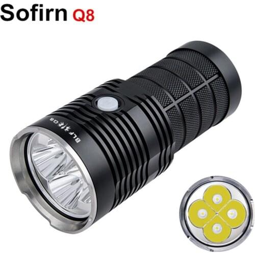 Sofirn BLF Q8 4*XPL HD V6 3D 5000LM Powerful LED Flashlight 18650 Multiple Operation Procedure Most Powerful Flashlights Lantern