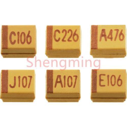 20PCS 1206 A-type 16V 25V 1uF 2.2uF 4.7uF 10uF 22uF 47uF 106 105 475 226 476 SMD Tantalum Capacitors